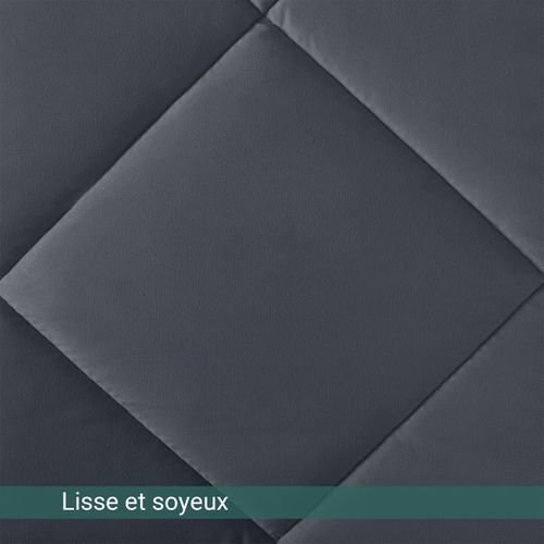 Couette 240x260 Cm - Couette Réversible Eté-hiver - Garnissage Microfibre Et Effet Laine