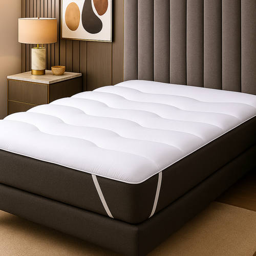 Surmatelas 160x200 Cm - Surmatelas Nuage 100% Microfibre - Aération Optimisée Et Sangles De Maintien