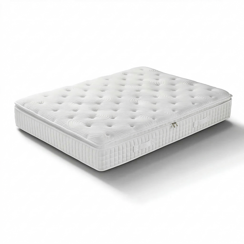 Matelas Perle 140x190 Cm - Mémoire De Forme, Ressorts Ensachés Et Latex - 27 Cm