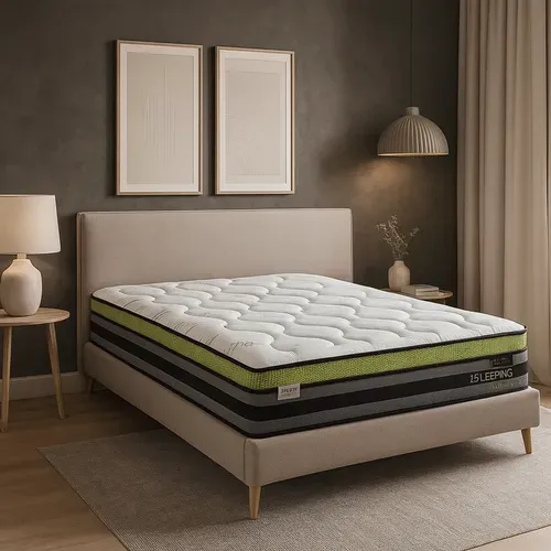 Matelas Ressort 200x200 Cm - BI-CONFORT Accueil Mémoire De Forme - 2 Zones De Fermeté Différenciées