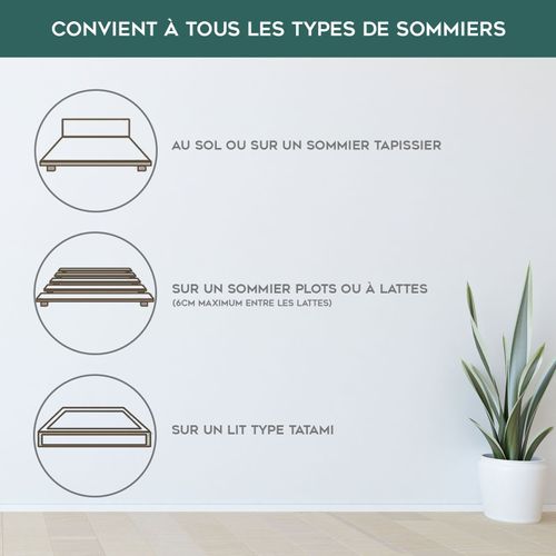 Matelas Ressort 200x200 Cm - BI-CONFORT Accueil Mémoire De Forme - 2 Zones De Fermeté Différenciées