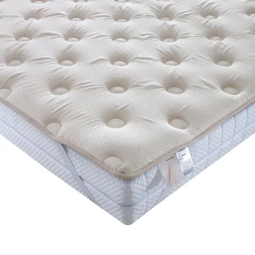 Surmatelas 90x190cm Bamboo Relax - Mémoire De Forme Et Latex - 7 Zones De Confort