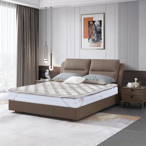 Surmatelas 90x190cm Bamboo Relax - Mémoire De Forme Et Latex - 7 Zones De Confort