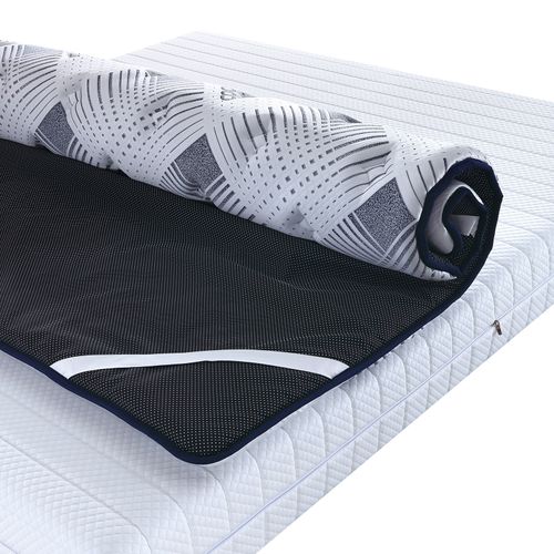 Surmatelas 90x190 Cm Everest Rafraîchissant - Mémoire De Forme - Tissu Cool Fabric