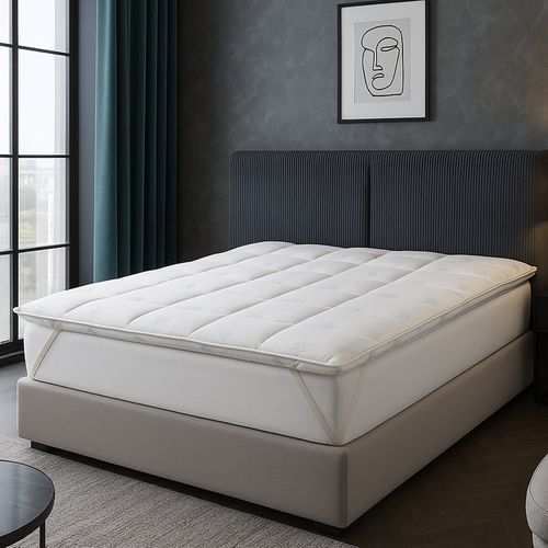 Surmatelas Été 140 X 190 Cm- 100% Microfibre - Tissu Ice Cool Rafraîchissant