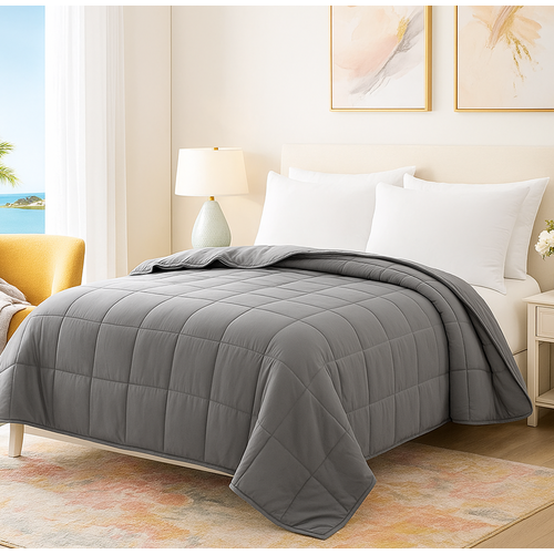 Couette Ultra-légère Microfibre 140 X 200 Cm- 100 G/m² - Anti-transpiration - Thermorégulatrice