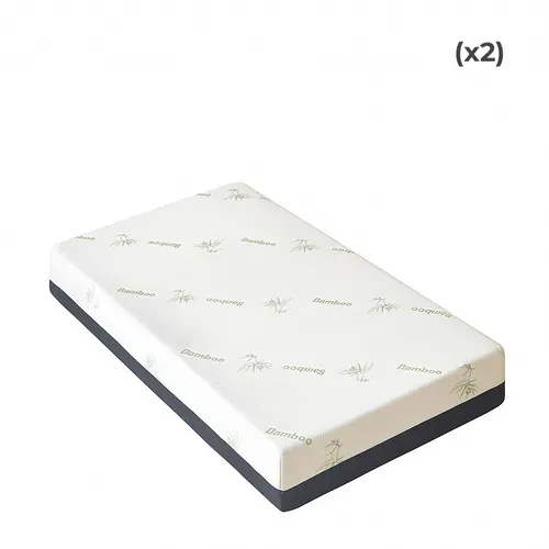 Matelas 2x80x200 Cm Mémoire De Forme Et Housse Bambou - Matelas Original Déhoussable