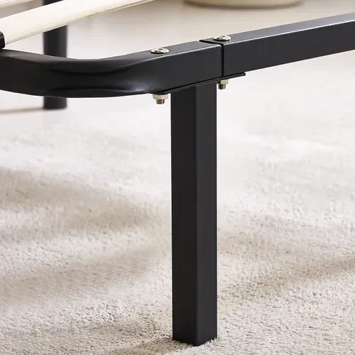 Sommier 160x200cm - Ecoflex - Résistant Et Confortable - Cadre à Lattes Renforcées - Pieds Inclus