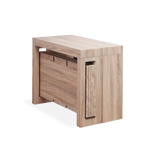 Table Console Extensible Loki Imitation Chêne Clair