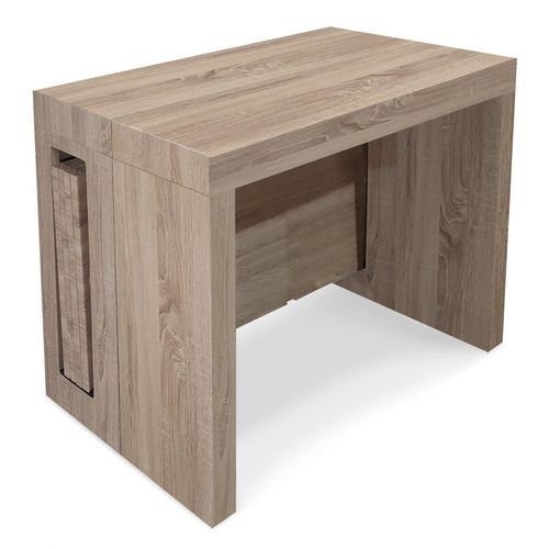 Table Console Extensible Loki Imitation Chêne Clair