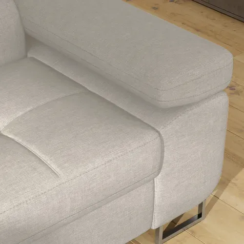 Canapé D'angle Gauche Convertible Marius Tissu Beige