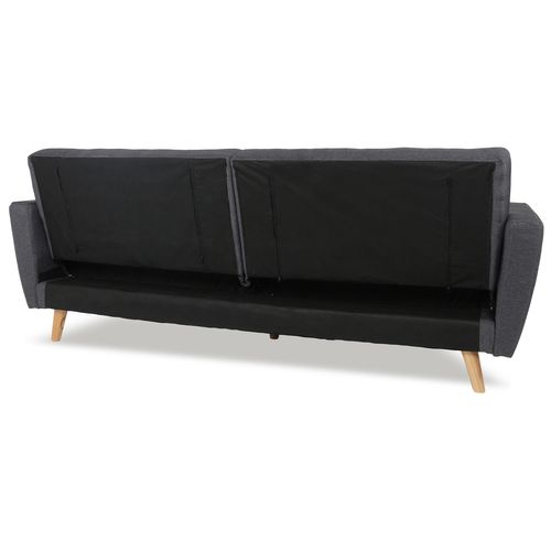 Canapé Convertible Rafael Tissu Gris Foncé