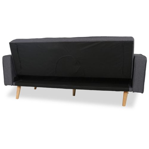 Canapé Convertible Scandinave Tao Tissu Gris Foncé