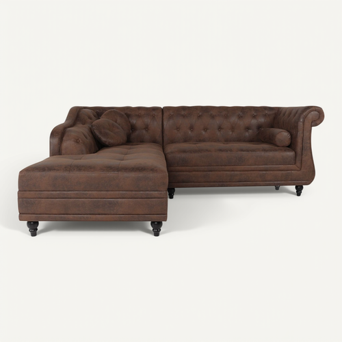 Canapé D'angle Gauche Empire Vintage Style Chesterfield