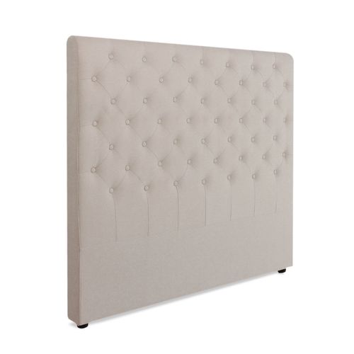 Tête De Lit Capitonnée Constance 140cm Tissu Beige