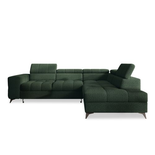 Canapé D'angle Droit Convertible Gaspard Bouclette Vert