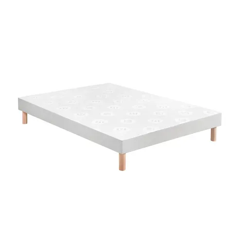 Sommier tapissier 140x200 cm MERINOS IMBATTABLE FERME vue 3/4