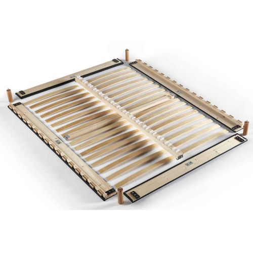 Sommier Déco En Kit à Lattes Tapissier Gris 90x200
