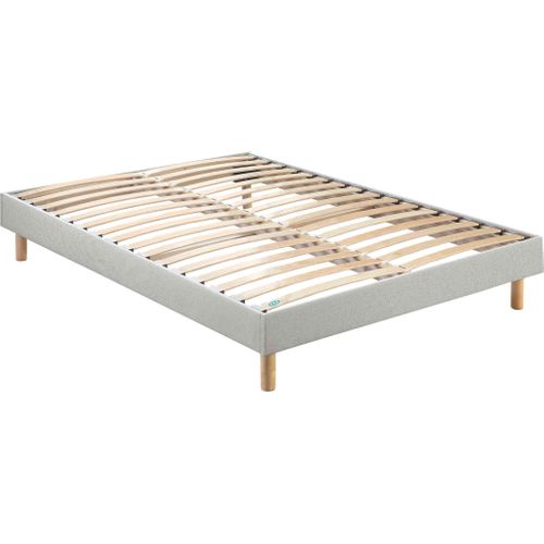 Sommier Déco En Kit à Lattes Tapissier Gris 90x200
