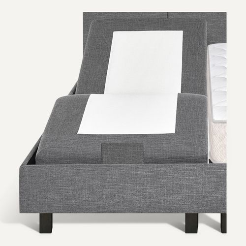 Sommier relaxation 80x200 cm EPEDA ZEN tissu gris anthracite vue de face
