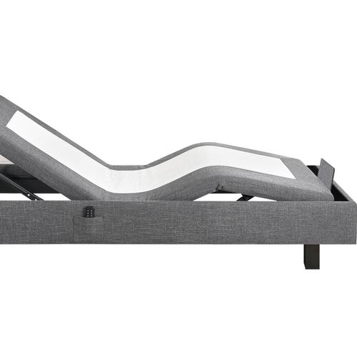 Sommier relaxation 80x200 cm EPEDA ZEN tissu gris anthracite vue de profil