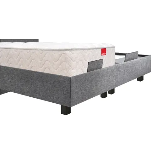 Sommier relaxation 2x80x200 cm EPEDA ZEN tissu gris anthracite vue détaillée