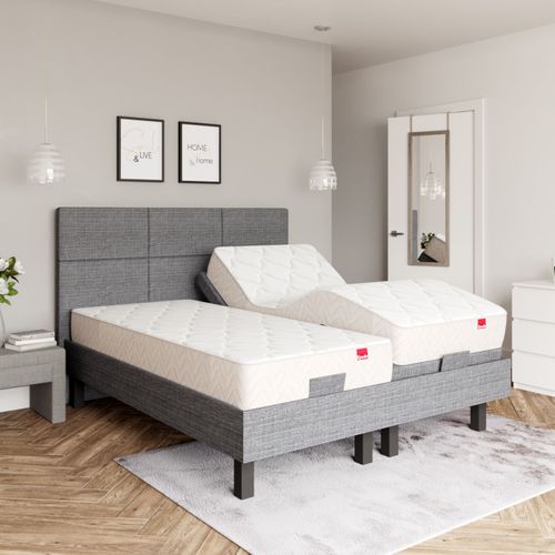 Matelas ressorts 2x80x200 cm avec mémoire de forme ESPRIT RELAX ép.21 cm