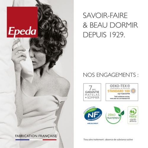 Sommier Confort Ferme Nature Jean Gris Foncé 130x190