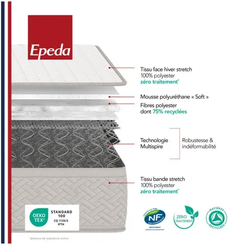 Matelas Epeda Dépaysant 180x200