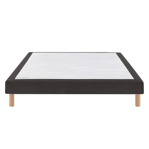 Sommier Déco Tapissier Mediano Gris Fumé 110x190