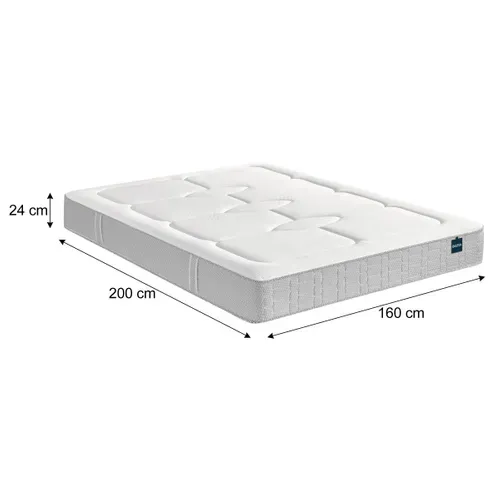 Matelas mousse 160x200 cm BULTEX GRADUEL 2 ép.24 cm