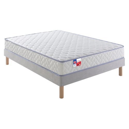 Matelas + sommier 140x190 cm MERINOS INSEPARABLE 3 vue 3/4