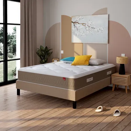 Matelas ressorts 160x200 cm avec mémoire de forme NEREIDE ép.28 cm vue d'ambiance 1