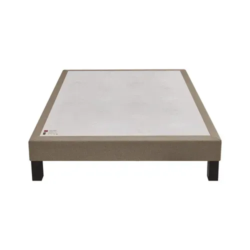 Sommier bronze 140x190 cm EPEDA BIEN-ETRE tissu vue de face