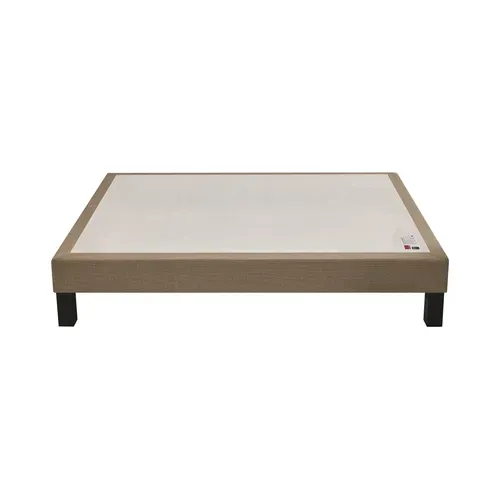 Sommier bronze 140x190 cm EPEDA BIEN-ETRE tissu vue de profil