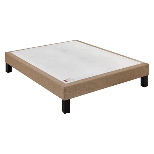 Sommier bronze 140x190 cm EPEDA BIEN-ETRE tissu vue 3/4