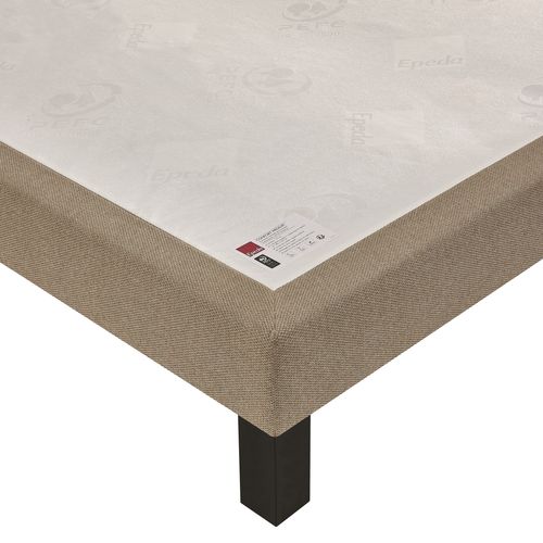 Sommier bronze 2x90x200 cm EPEDA BIEN-ETRE tissu vue accessoires