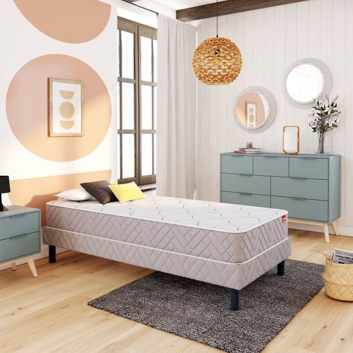 Matelas ressorts 90x190 cm EPEDA BOMBA TOP ép.22 cm vue d'ambiance 1