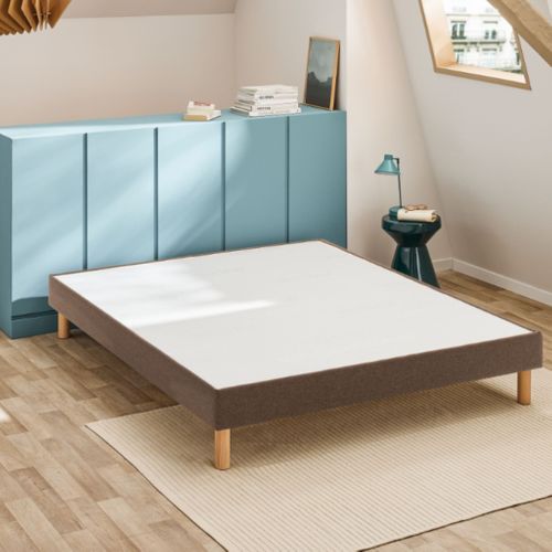 Sommier Déco Tapissier Vigoroso Marron 160x200