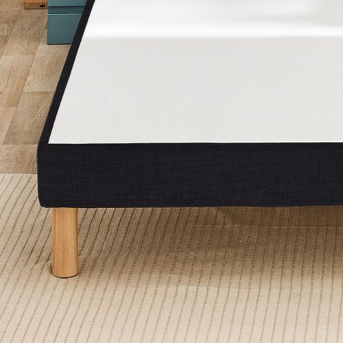 Sommier Déco Tapissier Vigoroso Gris Foncé 80x190