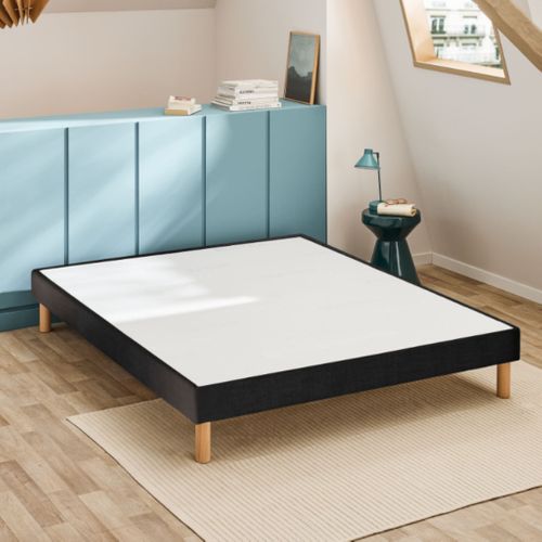 Sommier Déco Tapissier Vigoroso Gris Foncé 80x190