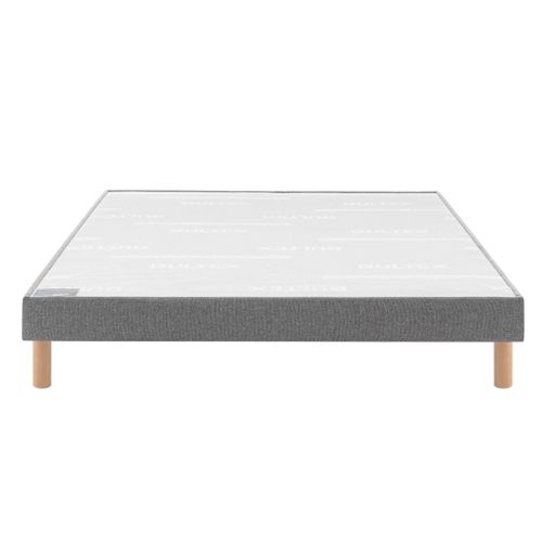 Sommier Déco Tapissier Vigoroso Gris Clair 80x190
