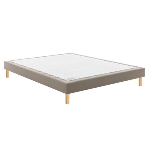 Sommier Déco Tapissier Mediano Gris Clair 2x100x200