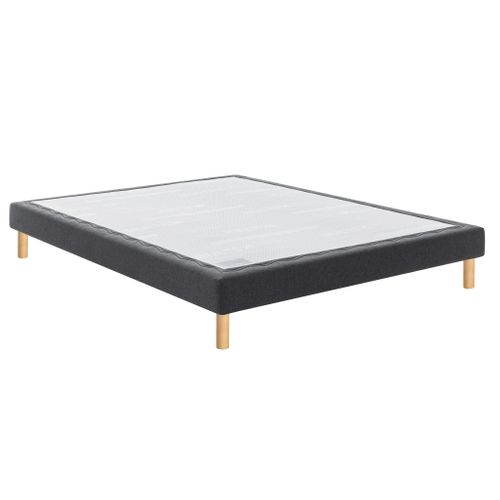 Sommier Déco Tapissier Mediano Gris Foncé 90x200