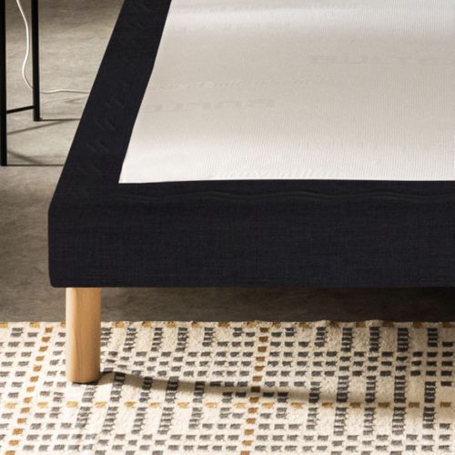 Sommier Déco Tapissier Mediano Gris Foncé 2x90x200