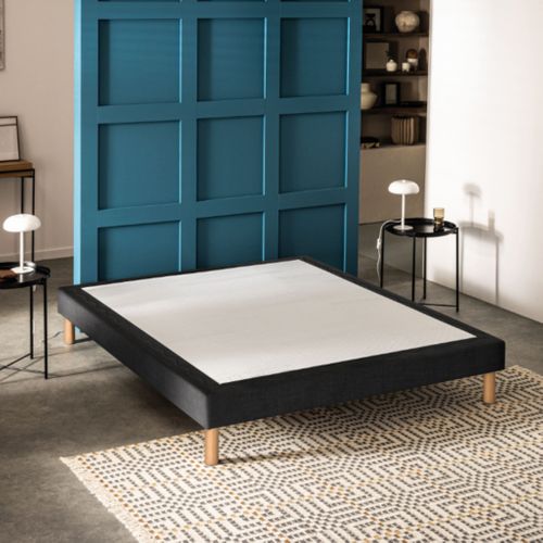 Sommier Déco Tapissier Mediano Gris Foncé 2x90x200