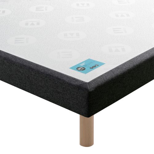 Sommier Tapissier Pencil Medium Velours Nuit 140x190