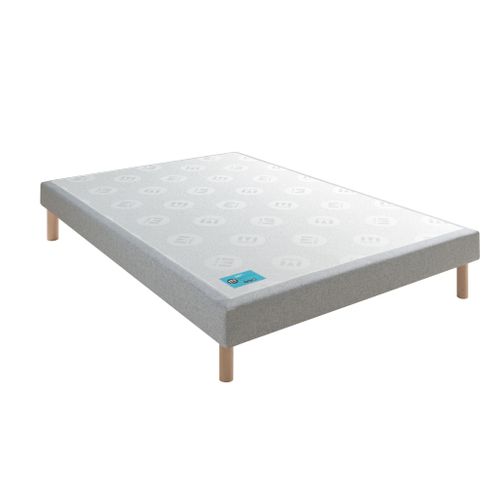 Sommier Tapissier Pencil Medium Gris Clair 140x190