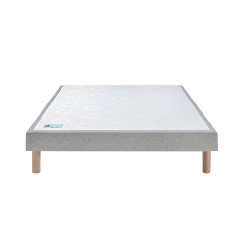 Sommier Tapissier Pencil Medium Gris Clair 160x190