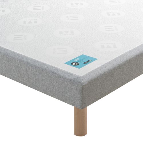 Sommier Tapissier Pencil Medium Gris Clair 160x190